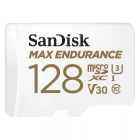   SanDisk Max Endurance microSDXC kártya 128GB V30 U3 Class 10 R100/W40MB/s + adapter (00186474)