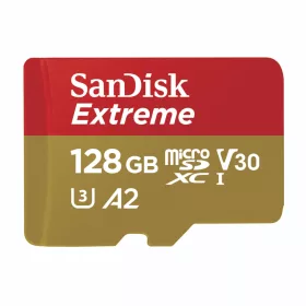   SanDisk Extreme microSDXC kártya 128GB 190/90 MB/s A2 C10 V30 UHS-I U3 (00121586)