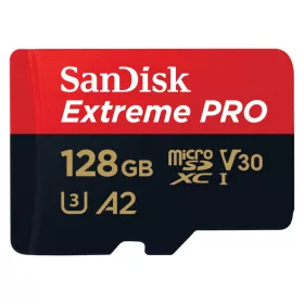   SanDisk Extreme Pro microSDXC kártya 128GB 200/90 MB/s A2 C10 V30 UHS-I U3 (00214504)