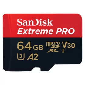   SanDisk Extreme Pro microSDXC kártya 64GB 200/90 MB/s A2 C10 V30 UHS-I U3 (00214503)