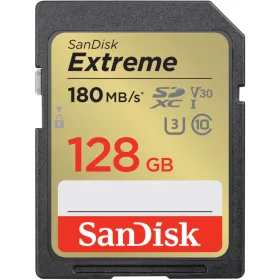   SanDisk Extreme SDXC kártya 128GB 180/90 MB/s UHS-I U3 V30 (00121580)