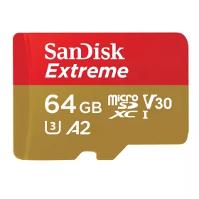   SanDisk Extreme microSDXC kártya 64GB 170/80 MB/s A2 C10 V30 UHS-I U3 (00121585)