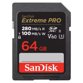   SanDisk Extreme Pro SDXC kártya 64GB 280/100 MB/s UHS-II V60 (00215491)
