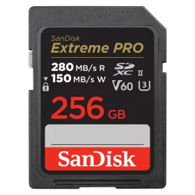  SanDisk Extreme Pro SDXC kártya 256GB 280/150 MB/s UHS-II V60 (00215493)