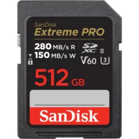   SanDisk Extreme Pro SDXC kártya 512GB 280/150 MB/s UHS-II V60 (00215494)