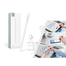   Tech-Protect Active Stylus Pen aktív toll rajzoláshoz, jegyzeteléshez, Android/iOS/Windows 10 készülékhez - fehér