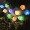 Garden of Eden Szolár lampion fényfüzér - 10 db színes lampion, hidegfehér LED - 3,7 m (11227B)