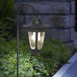   Garden of Eden LED-es szolár lámpa - kandeláber - 70 cm - fekete - melegfehér (11236)