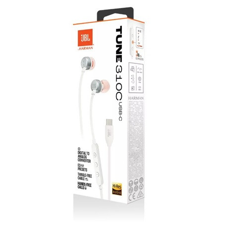 JBL T 310 C WHT fülhallgató