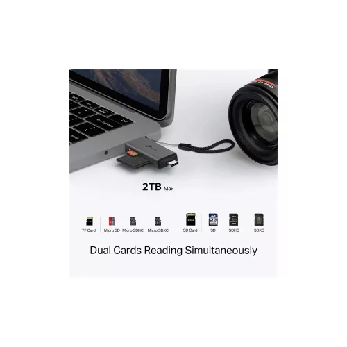 TP-Link UA430D USB 3.0 Type-CandA SD és microSD 3.0 kártyaolvasó