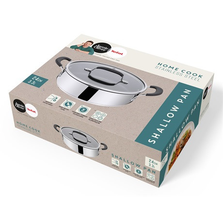 Tefal E3037155 Jamie Oliver serpenyő fedővel 24cm