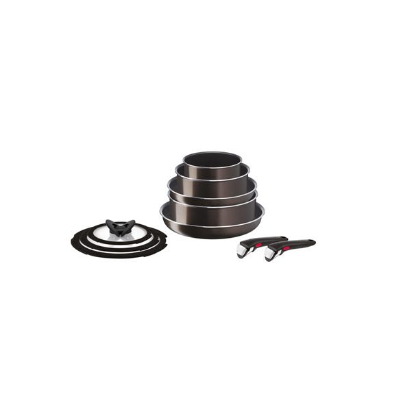 Tefal L1509473 serpenyő szett ingenio 10 intense black