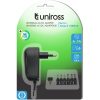 Uniross univerzális adapter 3- 12V, 6 féle csatlakozó, 1500mA, 18W, EU