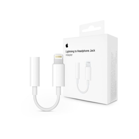 Apple eredeti lightning adapter 3,5 mm jack füllhallgatóhoz - MMX62ZM/A - fehér