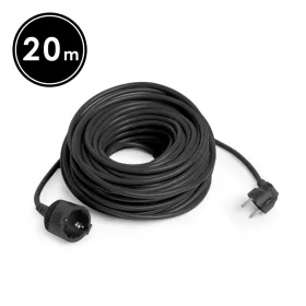   Delight Lengő hosszabbító fekete - 3x1,5 mm2 - 20 m (20502BK)