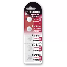 Uniross CR1616 3V lítium gombelem 5db/csomag