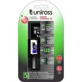   Uniross UCX004 kompakt LCD gyorstöltő Li-ion/Ni-MH/LiFePo4 akkuk töltésére