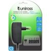 Uniross univerzális adapter 3- 12V, 6 féle csatlakozó, 2250mA, 27W, EU