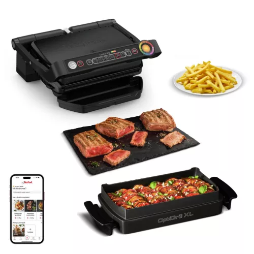 Tefal GC714834 Optigrill+ grillsütő sütőtálcával fekete 2000 W