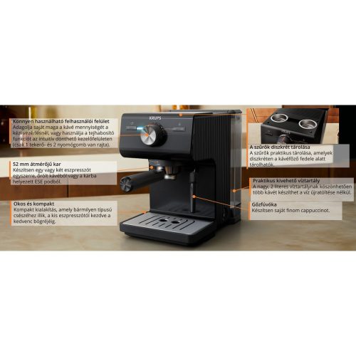 Krups XP381810 karos kávéfőző 15 bar