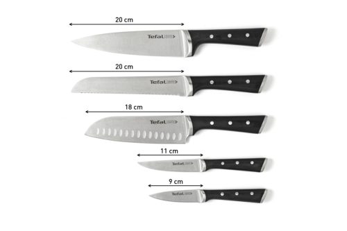 Tefal K232S574 Ice Force 5 részes kés készlet fa tartóban