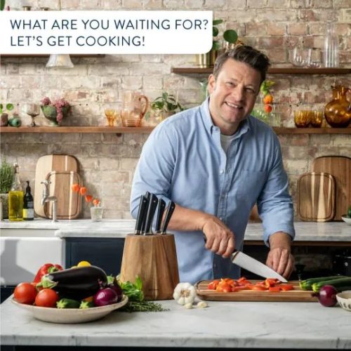 Tefal K267S656 Jamie Oliver 6 késes készlet akác tartóban