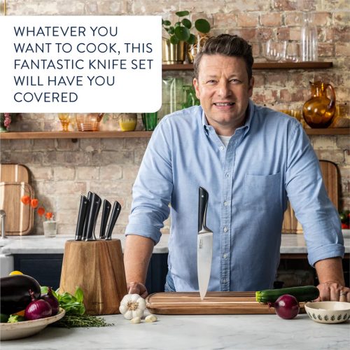 Tefal K267S556 Jamie Oliver 5 késes készlet akác tartóban