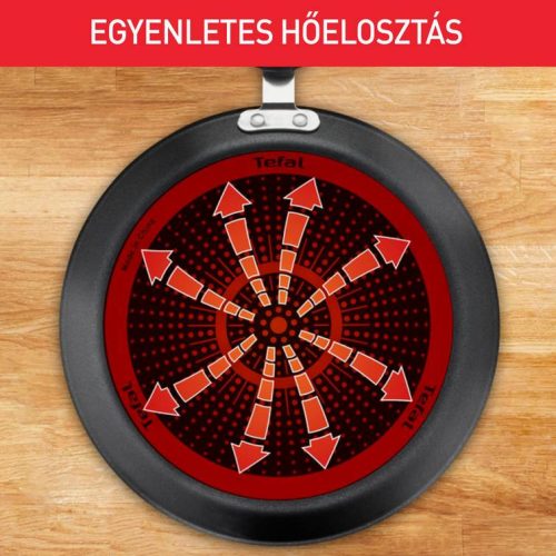 Tefal D5292072 palacsintasütő 25cm 4db tükörtojás vagy pancake mélyedéssel