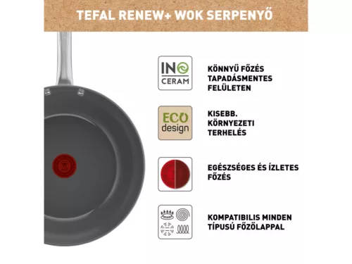 Tefal Renewal C4241943 Wok serpenyő 28 cm