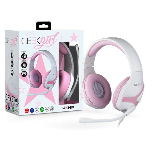 Mythics "Geek Girl Crystal" PlayStation 4 vezetékes gamer headset