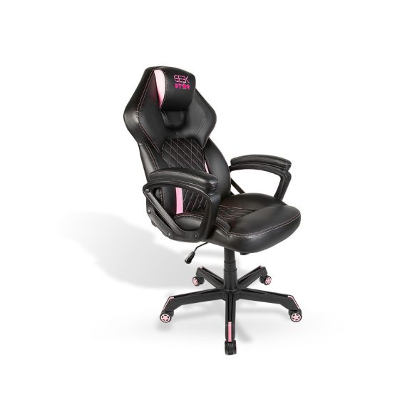 Konix Geek Star Onyx fekete-rózsaszín gamer szék