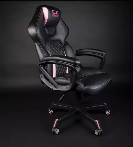 Konix Geek Star Onyx fekete-rózsaszín gamer szék