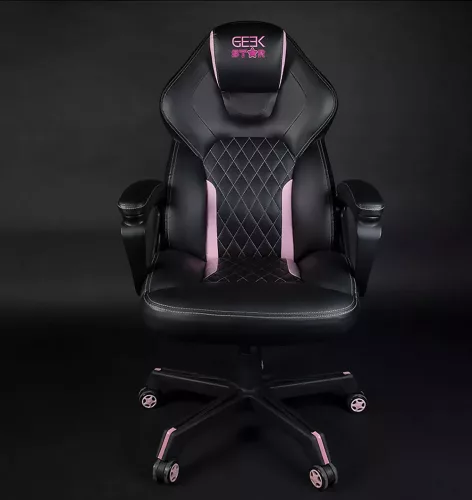 Konix Geek Star Onyx fekete-rózsaszín gamer szék