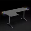 Spirit of Gamer Gamer Asztal - Headquarter 600 L (MDF lap, fém lábak, fekete, RGB LED háttérvilágítás, 160 x 60 x 75cm)