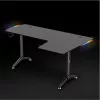 Spirit of Gamer Gamer Asztal - Headquarter 600 R (MDF lap, fém lábak, fekete, RGB LED háttérvilágítás, 160 x 60 x 75cm)