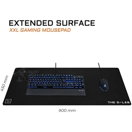 The G-Lab Egérpad - PAD BARIUM XXL (900x400x2mm, vízálló, fekete)
