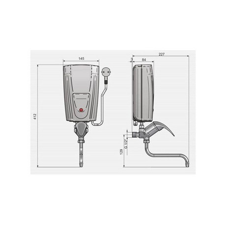 Eldom E52 vízmelegítő átfolyós egykaros