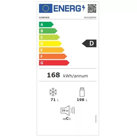 Gorenje RK418DPS4 hűtő alulfagyasztós
