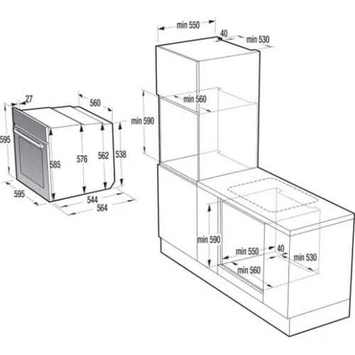 Gorenje BFGPYROSTEAM sütő beépíthető