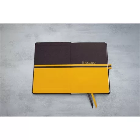 Sigel LS107 jegyzetfüzet, exkluzív, a5, vonalas, 88lap, keményfedeles, fekete-sárga