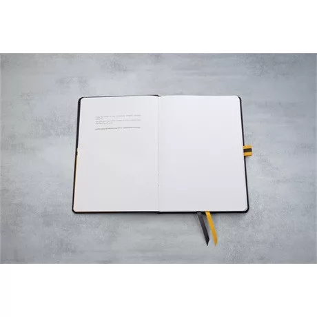 Sigel LS107 jegyzetfüzet, exkluzív, a5, vonalas, 88lap, keményfedeles, fekete-sárga