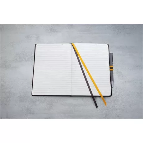 Sigel LS107 jegyzetfüzet, exkluzív, a5, vonalas, 88lap, keményfedeles, fekete-sárga