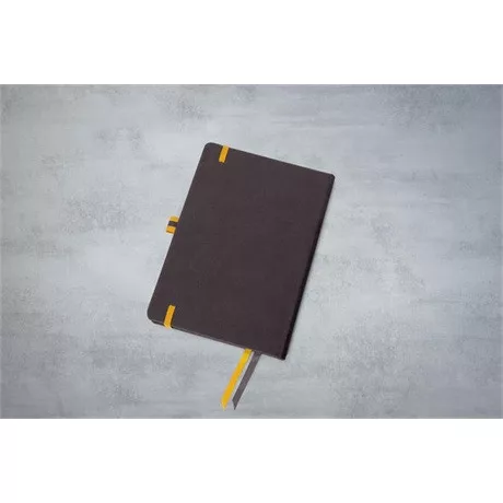 Sigel LS107 jegyzetfüzet, exkluzív, a5, vonalas, 88lap, keményfedeles, fekete-sárga