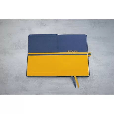 Sigel LS105 jegyzetfüzet, exkluzív, A5 vonalas, 88 lap, keményfedeles, kék-sárga