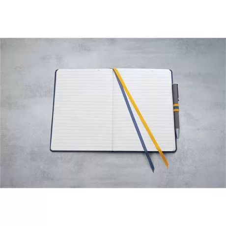 Sigel LS105 jegyzetfüzet, exkluzív, A5 vonalas, 88 lap, keményfedeles, kék-sárga