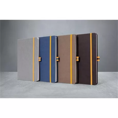 Sigel LS105 jegyzetfüzet, exkluzív, A5 vonalas, 88 lap, keményfedeles, kék-sárga