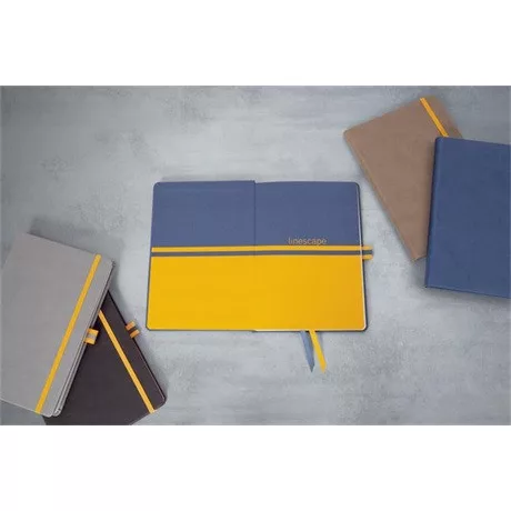 Sigel LS105 jegyzetfüzet, exkluzív, A5 vonalas, 88 lap, keményfedeles, kék-sárga