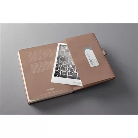 Sigel CO401 jegyzetfüzet, exkluzív, a5, vonalas, 97lap, keményfedeles, pink metál