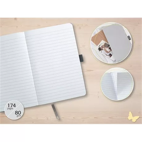 Sigel JN357 jegyzetfüzet, exkluzív, a5, vonalas, 87lap, keményfedeles, bézs