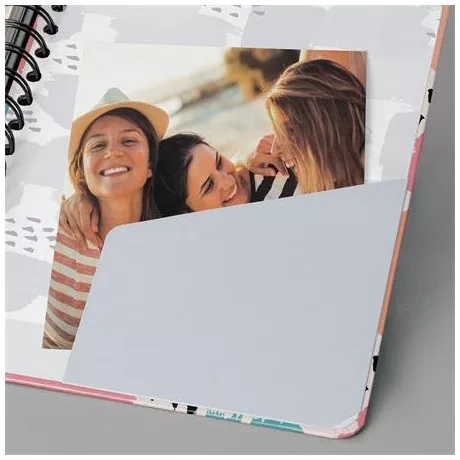 Sigel JN610 spirálfüzet, 162x215 mm, pontrácsos, 60lap, keményfedeles, brush marks